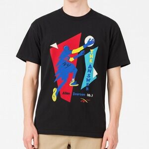 Vintage Reebok Allen Iverson "The Answer" Graphic Tee‎ Black L Streetwear Retro